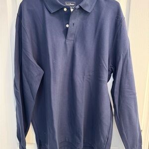 L.L. Bean Men's Navy Blue Polo Shirt